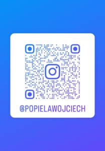 Kod QR do profilu na Instagramie '@POPIELAWOJCIECH'