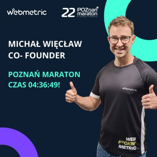 Co-founder Webmetric na maratonie