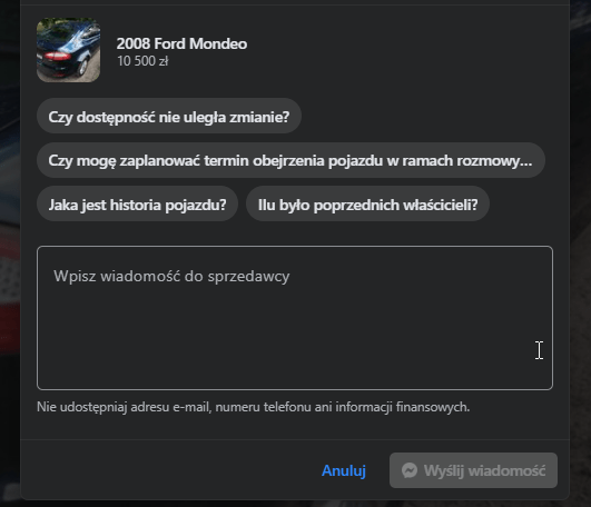 przykład formularza