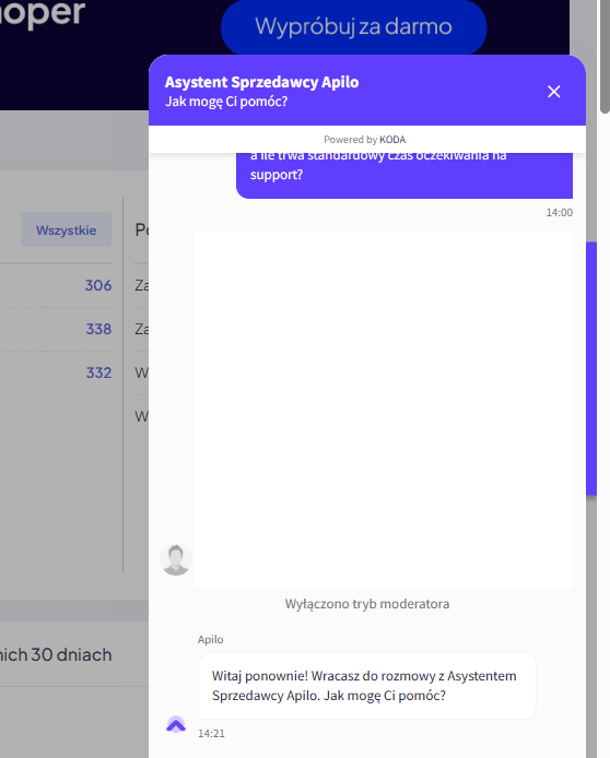 screen z narzędzia apilo