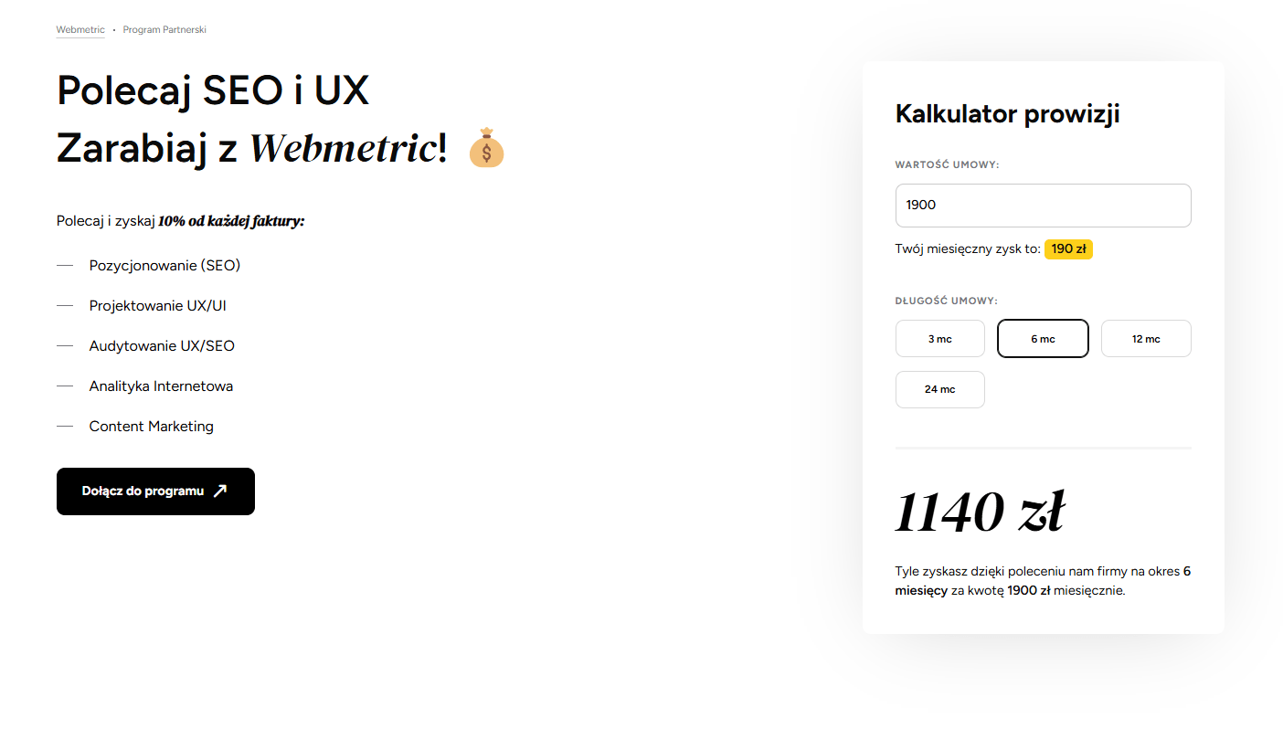 program partnerski w webmetric