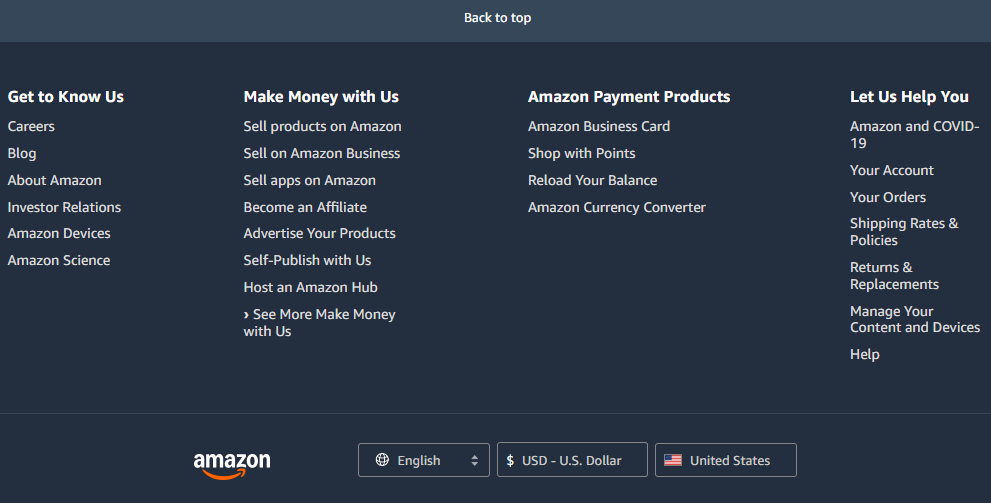 angielska wersja stopki amazon