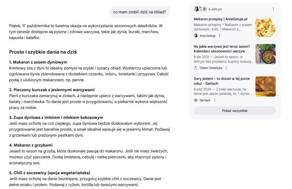 konwersacja z AI Mode