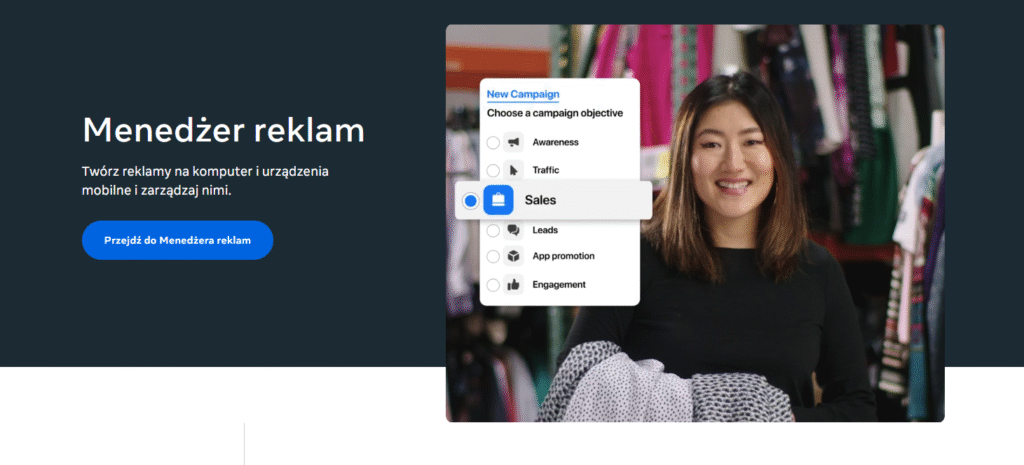 Meta Ads Manager. Źródło: www.facebook.com/business/tools/ads-manager