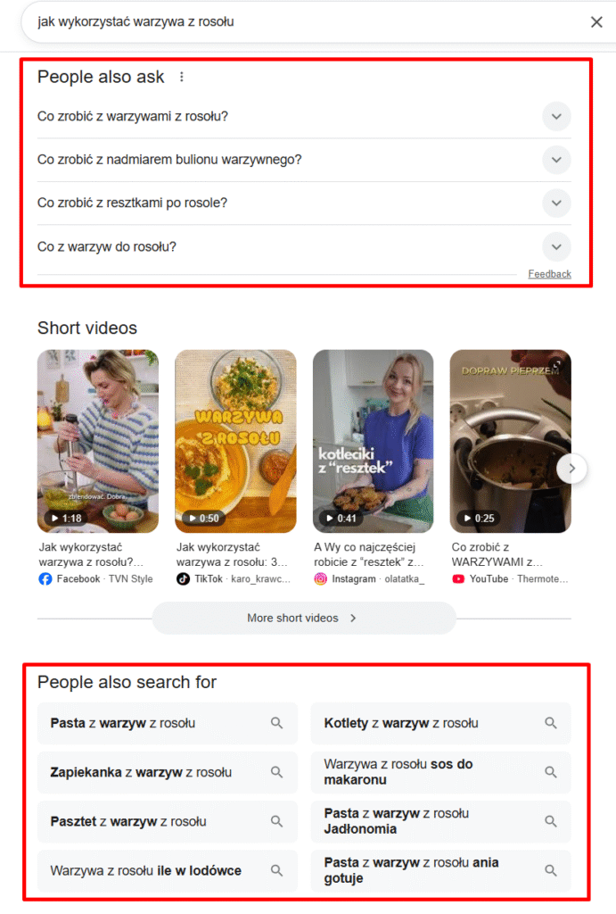 Podobne wyszukiwania Google – analiza.