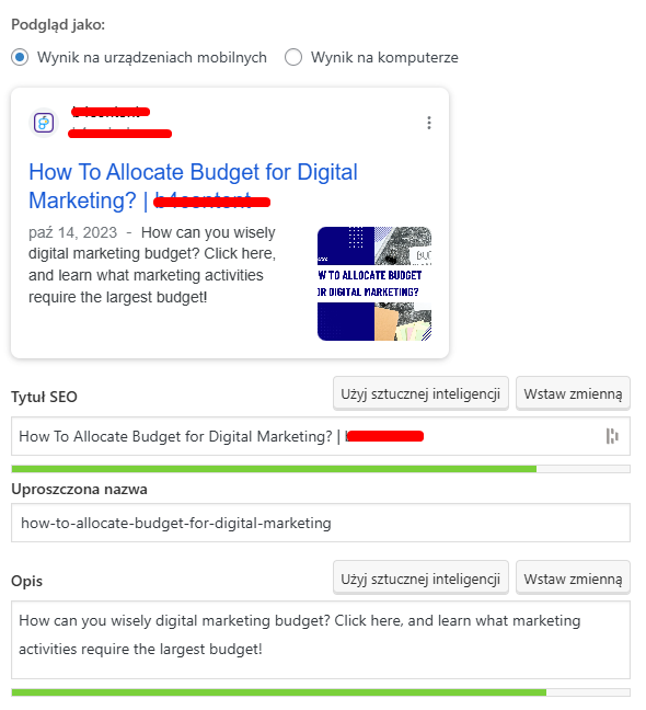 Wsparcie Yoast SEO pod kątem dodawania meta tagów.