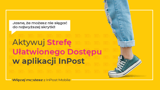 Grafika reklamowa usługi InPost Stefa Ułatwionego Dostępu